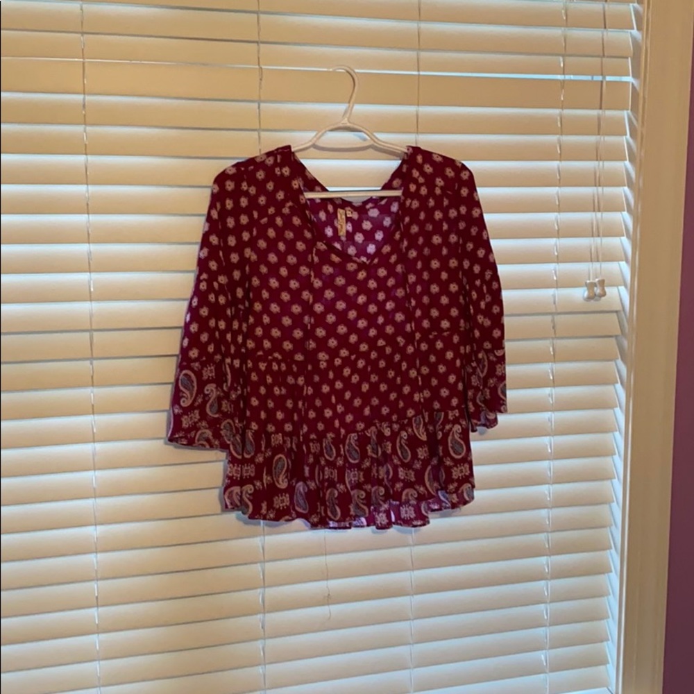 red camel blouse